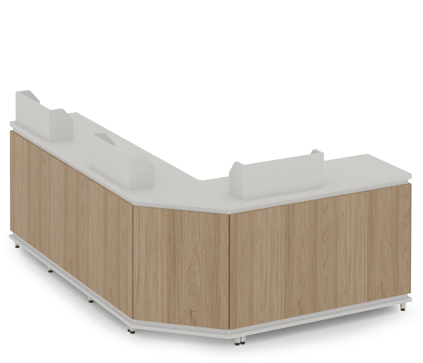 Edge Collection L-Shaped Counter Configuration Sky White