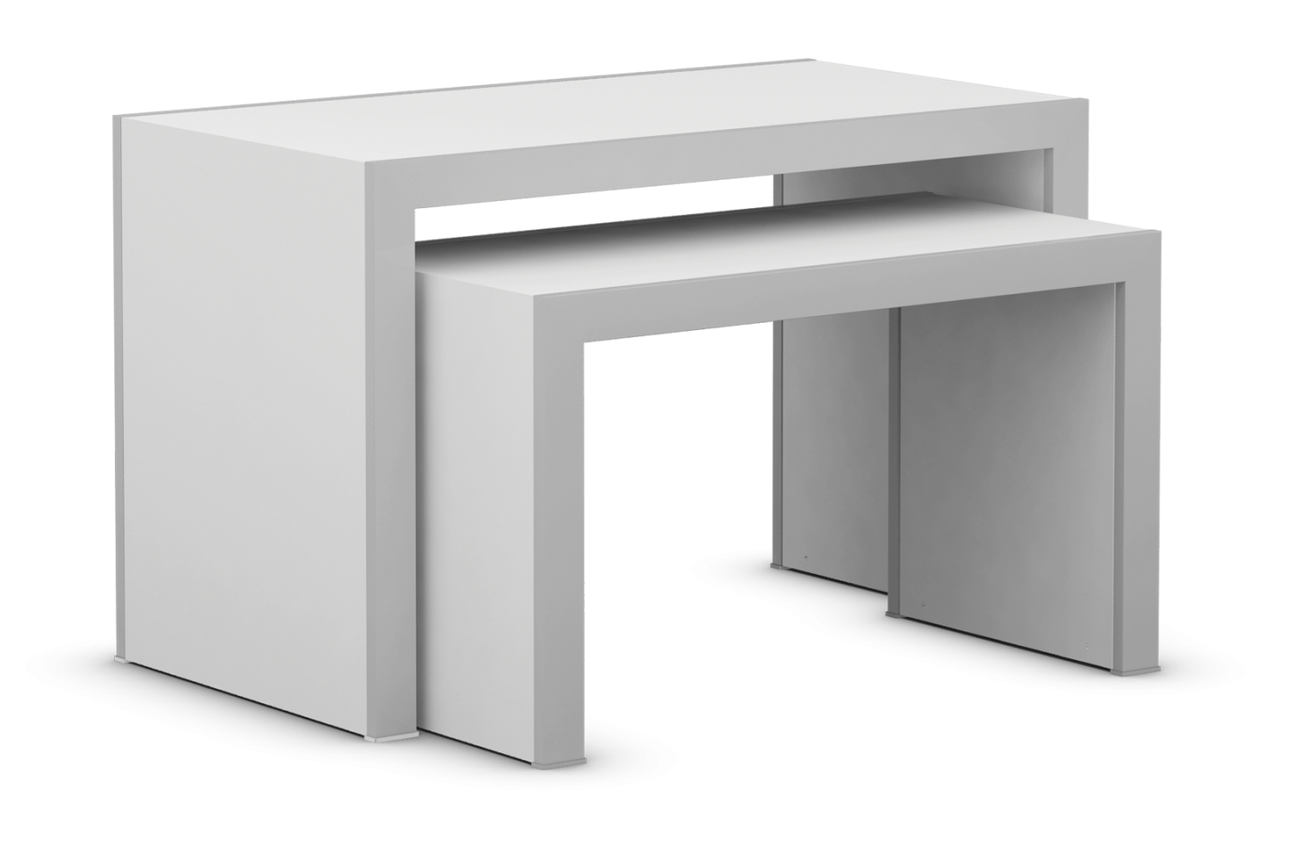 Edge Collection Metal Frame Table Set with Laminated Tops and Sides