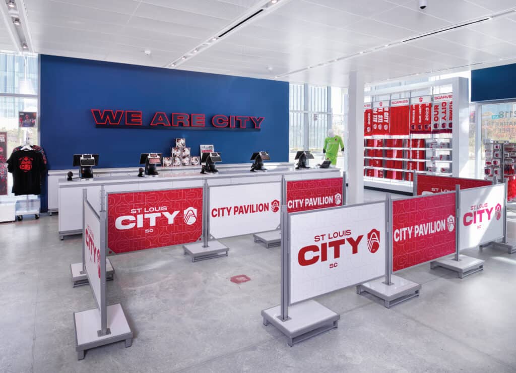 a store inside of a building