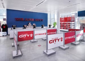 a store inside of a building