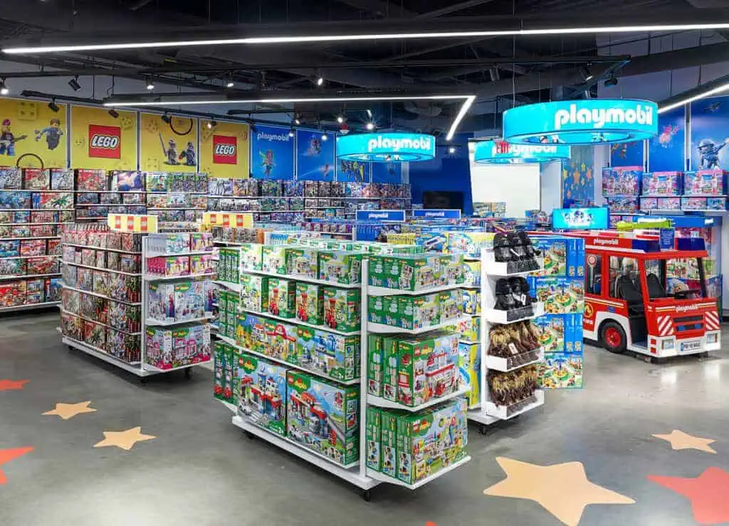 a store inside of a building