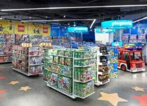 a store inside of a building