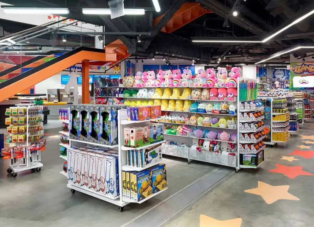 a store inside of a building