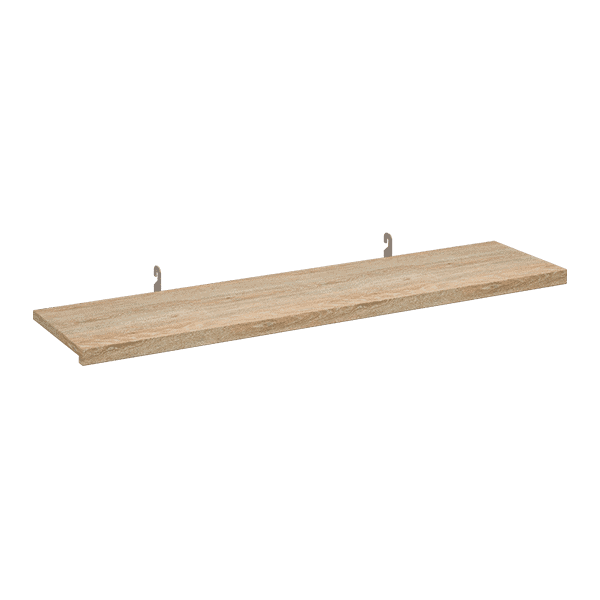 REVEAL 3D LAMINATED SHELF W/ INSET BRACKETS