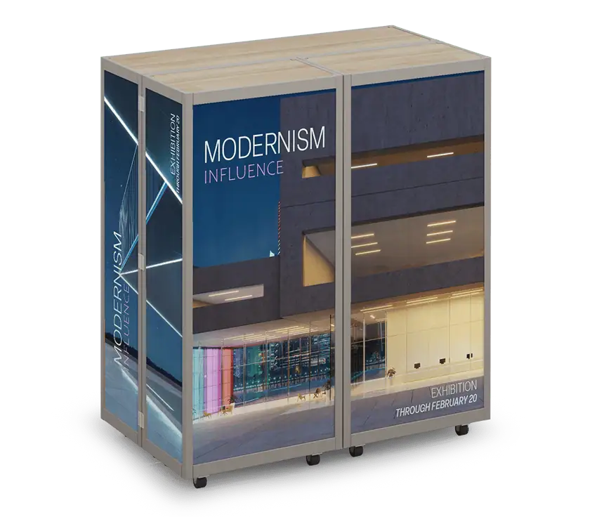 closed branded 5 module clamshell