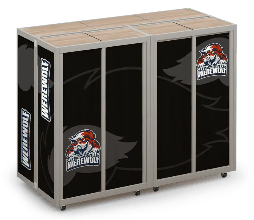 closed, branded, 8 module clamshell