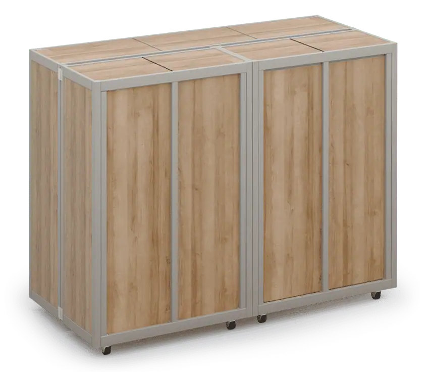 closed, unbranded, 8 module clamshell