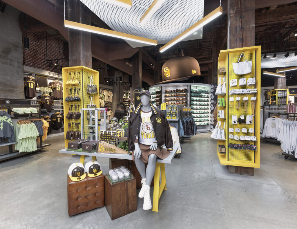 Padres baseball merchandise wide shot of store