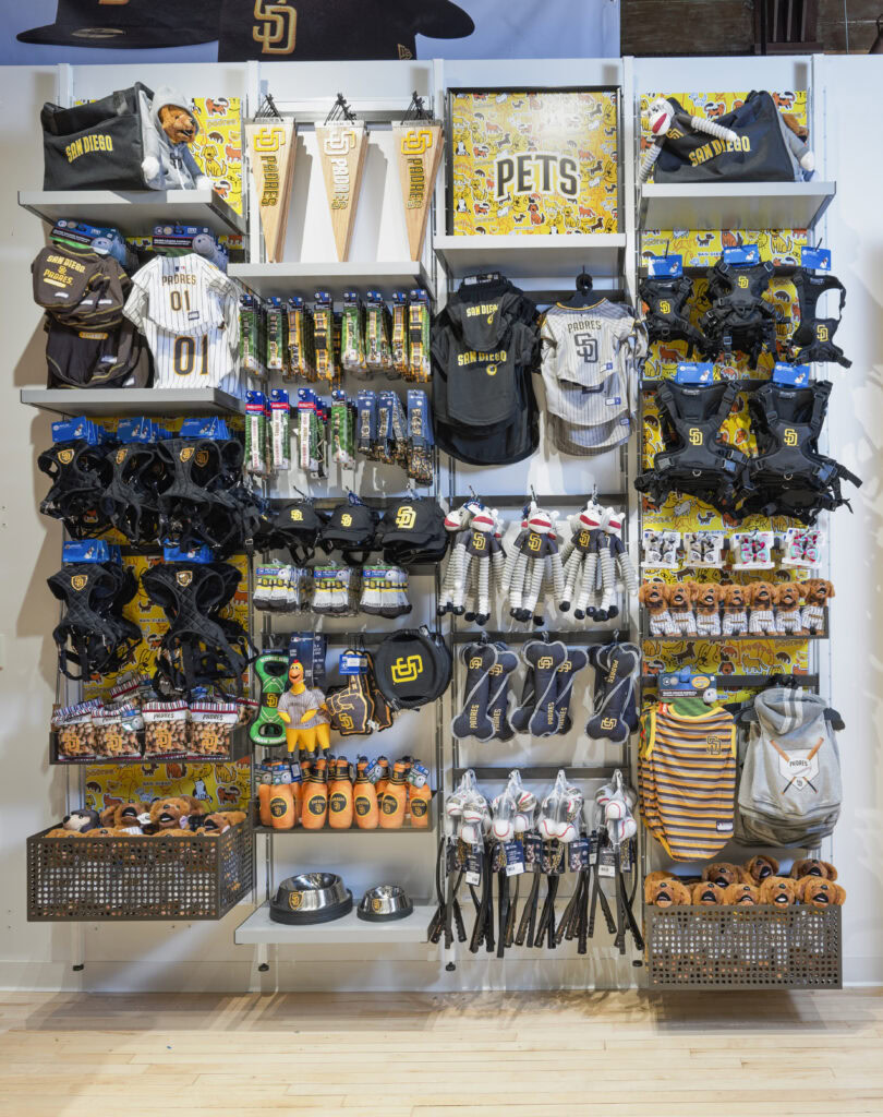 tall wall fixture with padres accessories