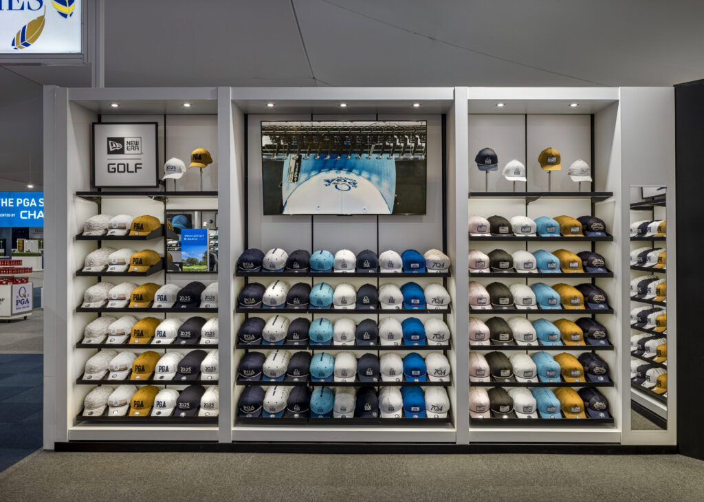 medium shot of wall hat rack