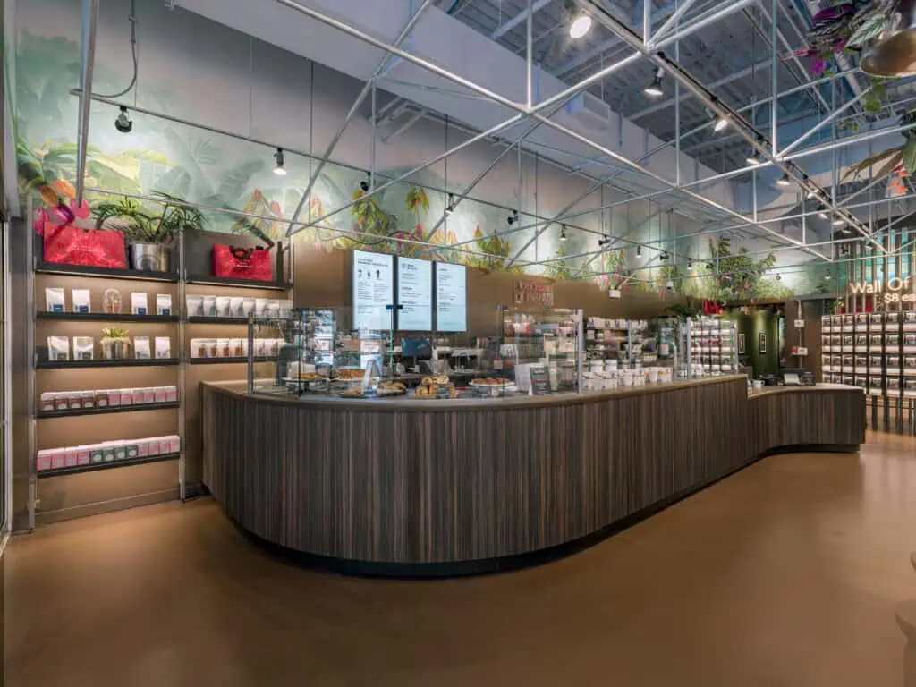 Front counter of wicker park hotel chocolat