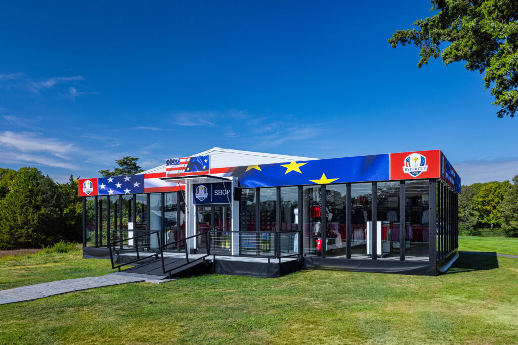 retail mobile trailer assembled on grass