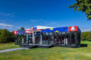 retail mobile trailer assembled on grass