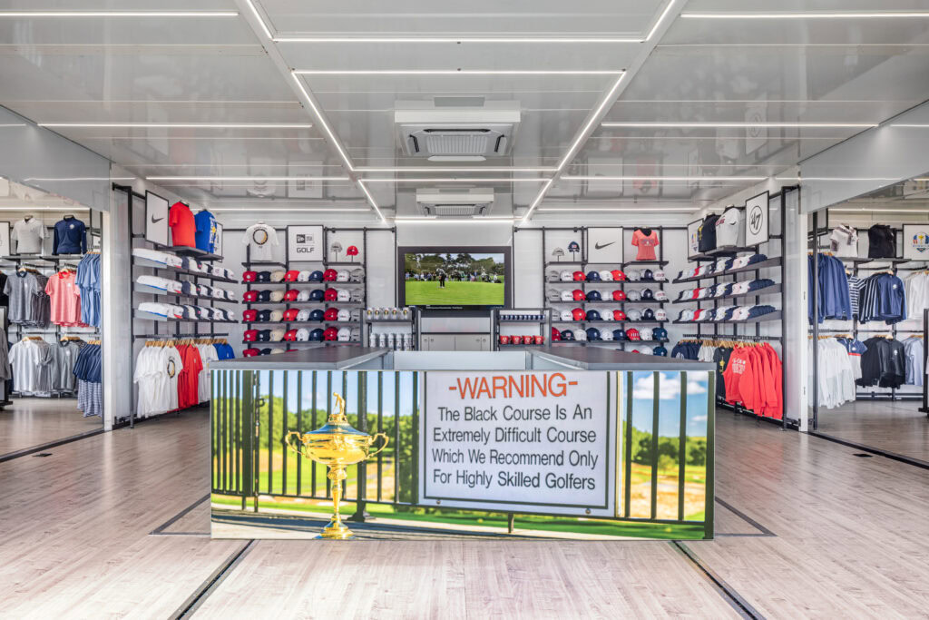 mobile retail tent front inside