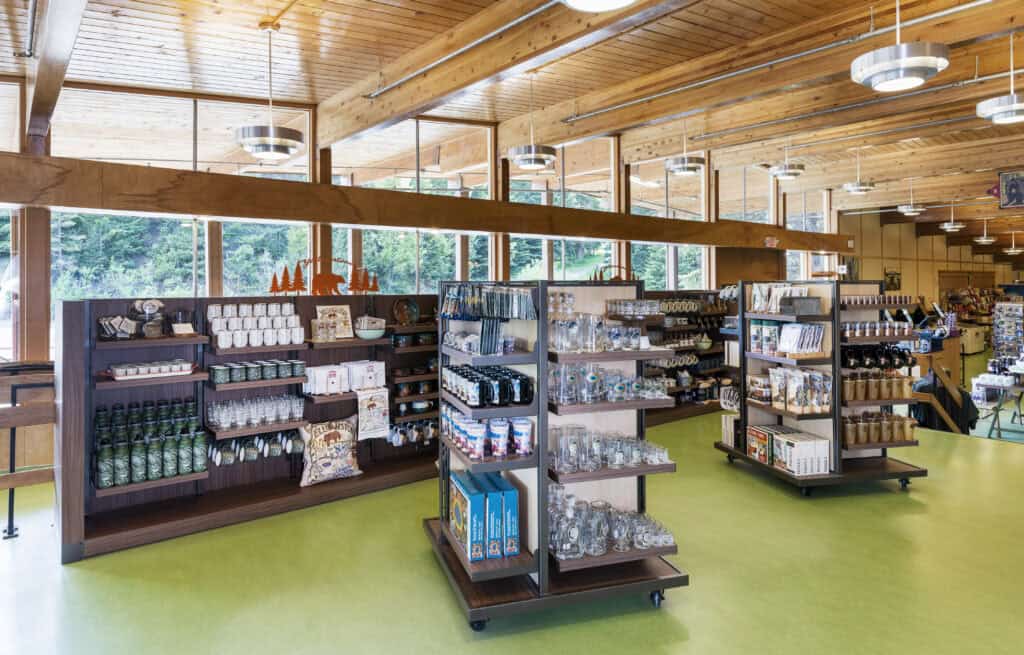 floor and accessory fixtures in canyon store